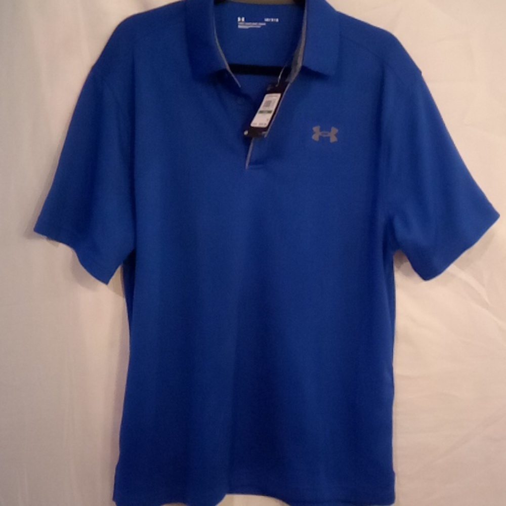 Under Armour Tech Polo Royal Blue Size L